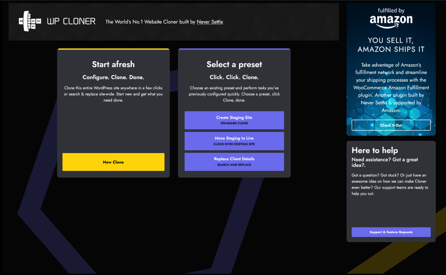 Features - Clone a site in 10 seconds | WP Cloner